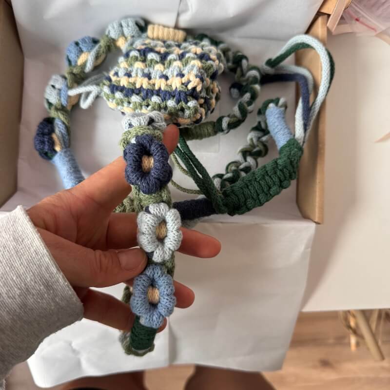 makramowa smycz do telefonu